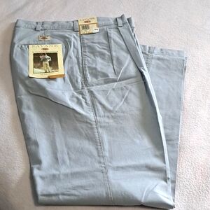 Gray Cotton Slacks Pants pleated 33x32